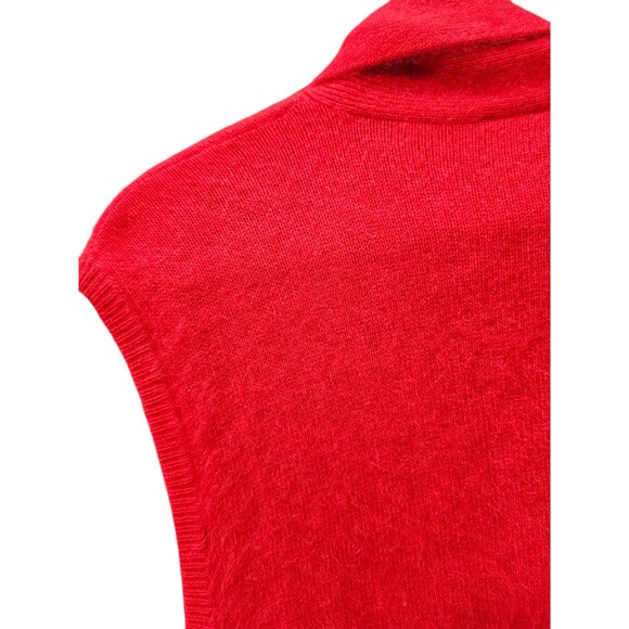 Rafaella 2X Fuzzy Angora Rabbit Hair Lambswool Vest Cardigan Sleeveless Sweater - Picture 9 of 14